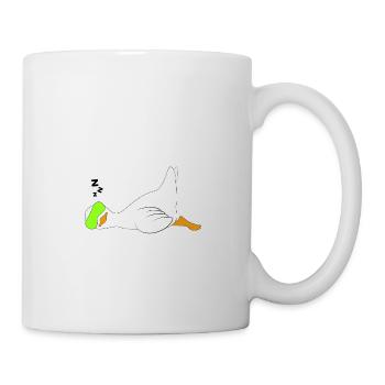 Ente lustig faul Spruch - Tasse - Weiß - Rechts