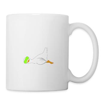 Ente lustig faul Spruch - Tasse - Weiß - Rechts