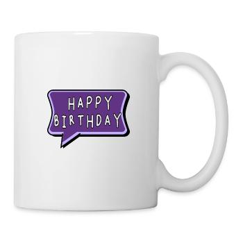 HAPPY BIRTHDAY. HAPPY BIRTHDAY. BIRTHDAY. - Mug - white - Right