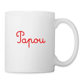 PAPOU. PAPA. FÊTE DES PÈRES. BONNE FÊTE PAPA - Mug blanc - blanc - Droite