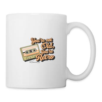 You're Not Old You're Retro Classic Cassette Tape - Tasse - Weiß - Rechts