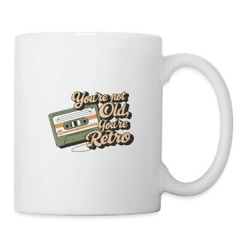 You're Not Old You're Retro Classic Cassette Tape - Tasse - Weiß - Rechts