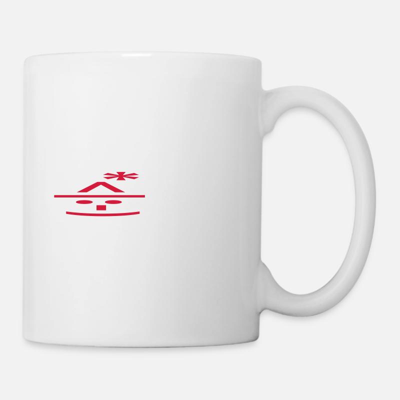 Weihnachts Text Emoticon - Tasse - Weiß