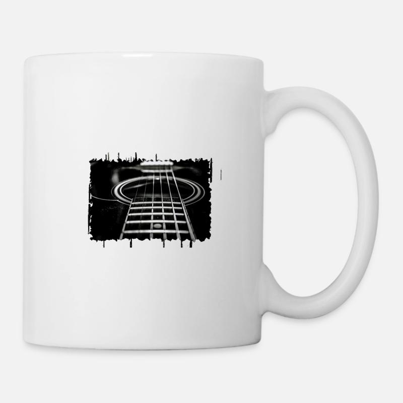 Akustik Gitarre - Tasse - Weiß