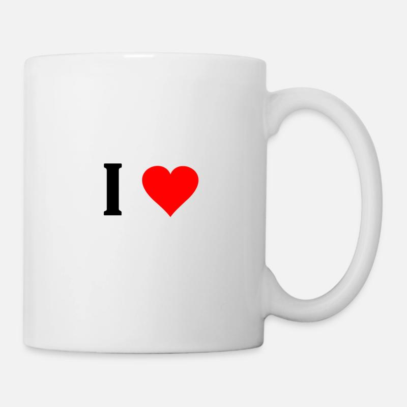 J'aime ... (modèle) - Mug blanc - blanc