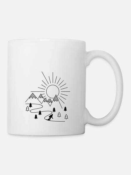 snowboarder - Tasse - Weiß