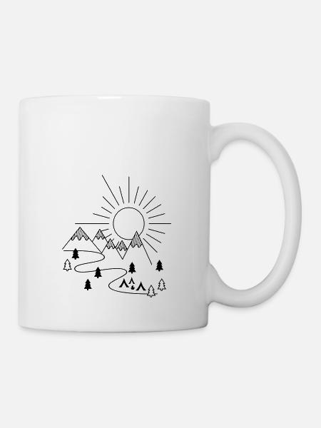 Camping - Tasse - Weiß