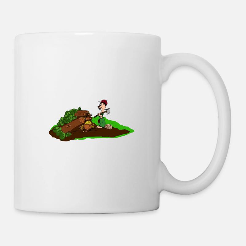 holzfäller - Tasse - Weiß