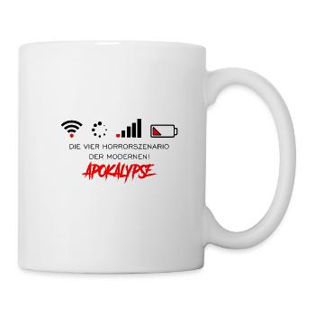 Apokalypse - WLAN - Internet - Akku aus - Tasse - Weiß - Rechts