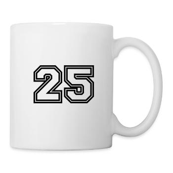 25 Zahl symbol - Tasse - Weiß - Rechts