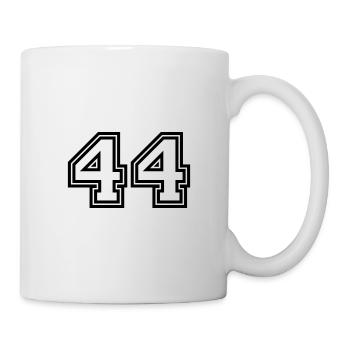 44 Zahl symbol - Tasse - Weiß - Rechts