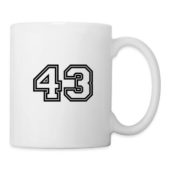 43 Symbole numérique - Mug blanc - blanc - Droite