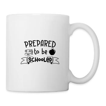 SCHULTAG SCHULKIND EINSCHULUNG SCHULANFANG SPRUCH - Tasse - Weiß - Rechts