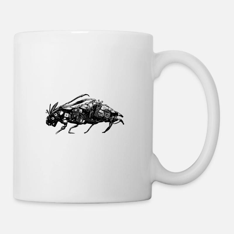 Cyber-Heuschrecke - Tasse - Weiß