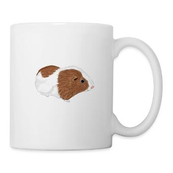 Design mit einem Glatthaar-Meerschweinchen 3 - Tasse - Weiß - Rechts