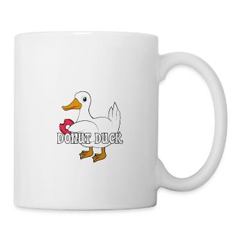 Canard avec beignet Dire canard - Mug blanc - blanc - Droite