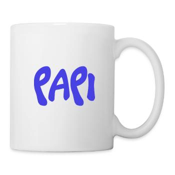 PAPOU. PAPA. FÊTE DES PÈRES. BONNE FÊTE PAPA - Mug blanc - blanc - Droite