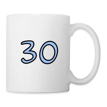 ANNIVERSAIRE. HAPPY BIRTHDAY. JOYEUX ANNIVERSAIRE. - Mug blanc - blanc - Droite