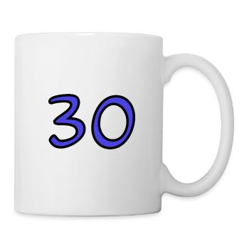 30. 30 ANS. 30e ANNIVERSAIRE. ANNIVERSAIRE 30 ANS. - Mug blanc - blanc - Droite
