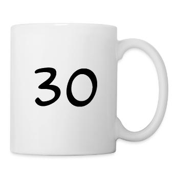 ANNIVERSAIRE. HAPPY BIRTHDAY. JOYEUX ANNIVERSAIRE. - Mug blanc - blanc - Droite