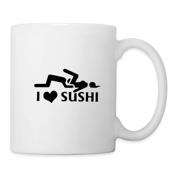 J'adore les sushis - Mug blanc - blanc - Droite