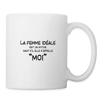 Humour femme idéale - Mug blanc - blanc - Droite