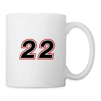 22 symbole de nombre - Mug blanc - blanc - Droite