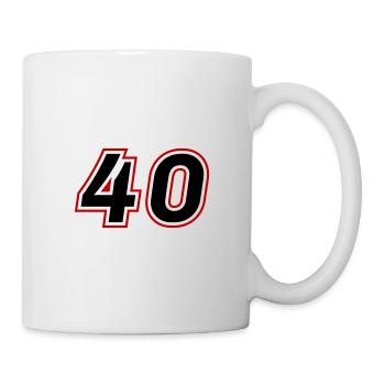 40 nombre symbole - Mug blanc - blanc - Droite
