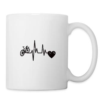 Bike Mountain Bike Cycling Heartbeat Bike Tour - Mug - white - Right