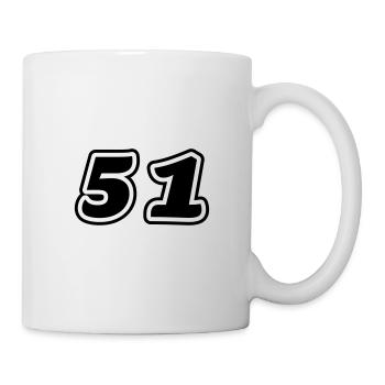 51 Symbole numérique - Mug blanc - blanc - Droite