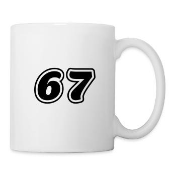 67 number symbol - Mug - white - Right