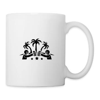 Urlaub Party Bier Palmen - Tasse - Weiß - Rechts
