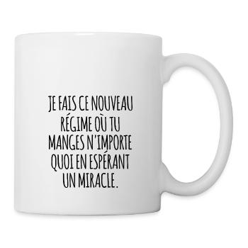 nouveau régime - Mug blanc - blanc - Droite