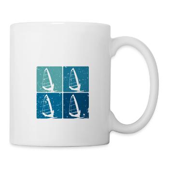 Windsurfing Windsurfer Wellenweiten Wind Wasser - Tasse - Weiß - Rechts