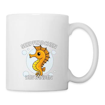 Seepferdchen bestanden Seepferd schwimmen Geschenk - Tasse - Weiß - Rechts