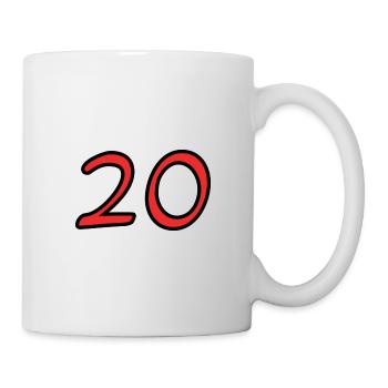 20. 20 YEARS. 20th ANNIVERSARY. 20TH ANNIVERSARY. - Mug - white - Right