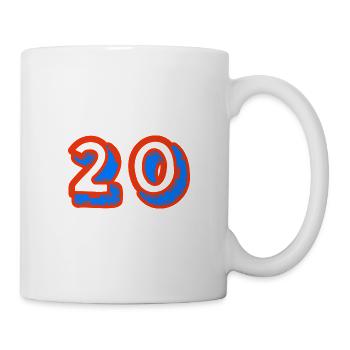 20. 20 ANS. 20e ANNIVERSAIRE. ANNIVERSAIRE 20 ANS. - Mug blanc - blanc - Droite