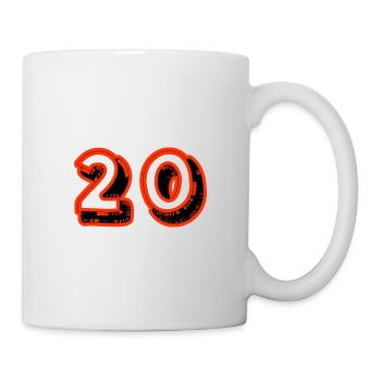 20. 20 JAHRE. 20-JÄHRIGES JUBILÄUM. 20-JÄHRIGES JUBILÄUM. - Tasse - Weiß - Rechts