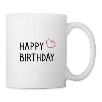 HAPPY BIRTHDAY. JOYEUX ANNIVERSAIRE. ANNIVERSAIRE. - Mug blanc - blanc - Droite