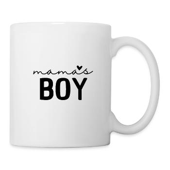 Mamas Boy | Mama und Sohn | Jungsmama Spruch - Tasse - Weiß - Rechts