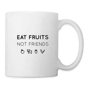 Mangez des fruits, pas des amis - végétarien, végétalien - Mug blanc - blanc - Droite