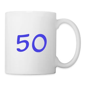 50. 50 YEARS. 50th ANNIVERSARY. 50TH ANNIVERSARY. - Mug - white - Right