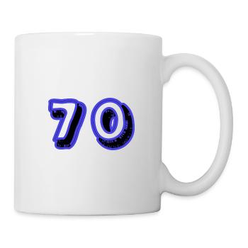70. 70 ANS. 70e ANNIVERSAIRE. ANNIVERSAIRE 70 ANS. - Mug blanc - blanc - Droite