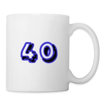 40. 40 YEARS. 40th ANNIVERSARY. 40TH ANNIVERSARY. - Mug - white - Right
