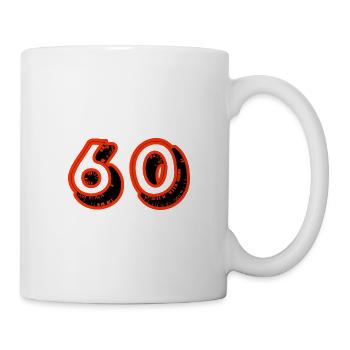 60. 60 ANS. 60e ANNIVERSAIRE. ANNIVERSAIRE 60 ANS. - Mug blanc - blanc - Droite
