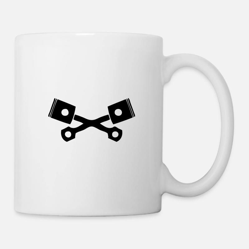 Motorrad Kolben - Tasse - Weiß