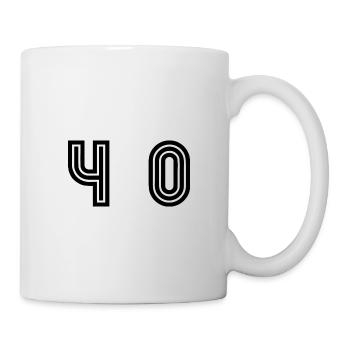 40. 40 YEARS. 40th ANNIVERSARY. 40TH ANNIVERSARY. - Mug - white - Right