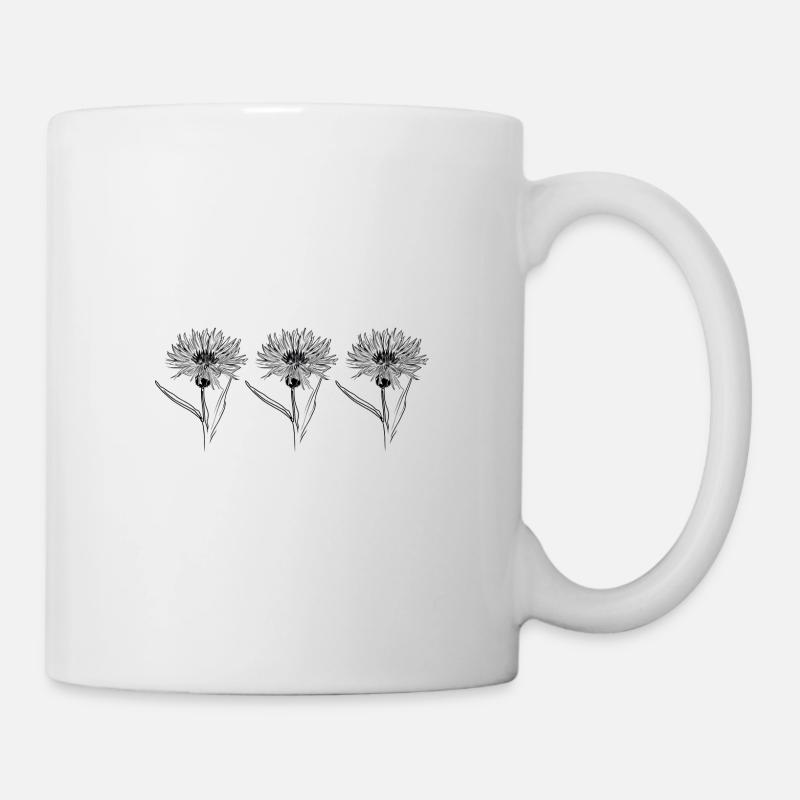 Schlichte Moonblume - Tasse - Weiß