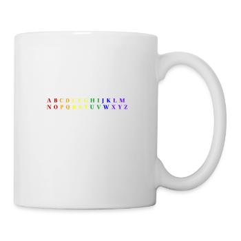 ABC Rainbow Alphabet Gift Idea School Enrollment - Mug - white - Right