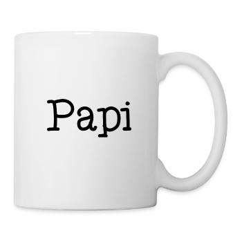 PAPOU. PAPA. FÊTE DES PÈRES. BONNE FÊTE PAPA. PAPI - Mug blanc - blanc - Droite